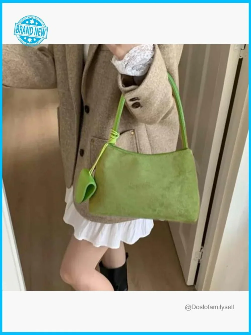 Suede Shoulder Bag Tote Hobo Purse Cute Trendy Leather Handbag Clutch Satchel
